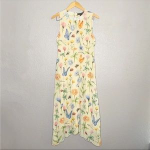 Anthropologie Pankaj & Nidhi Butterfly Dress Size 2 Beaded Spring Wedding